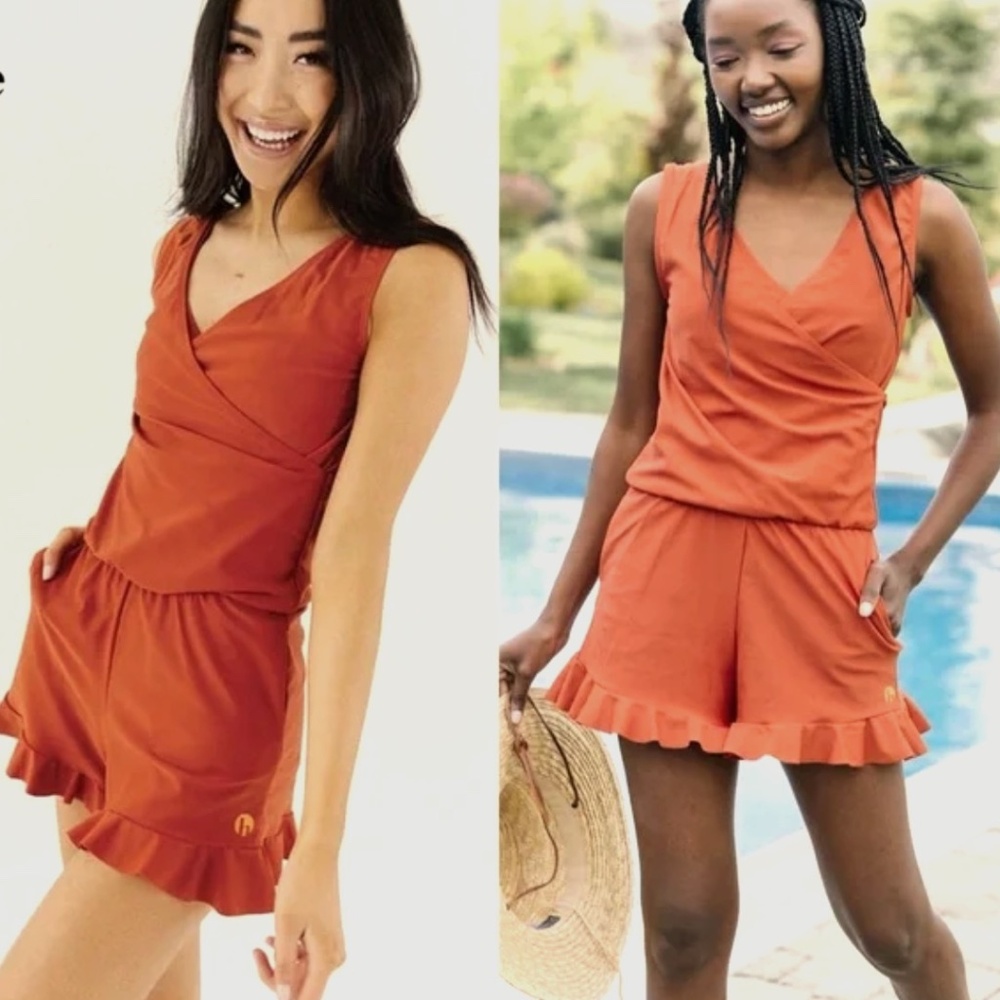 NWT Honeymark Honey Mark Ginger Swim Romper Size XXXL 3XL - Picture 1 of 5